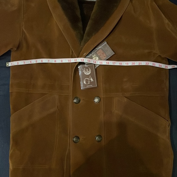 GA Italian Textile Group Handmade Shearling Mens Coat - Picture 9 of 14